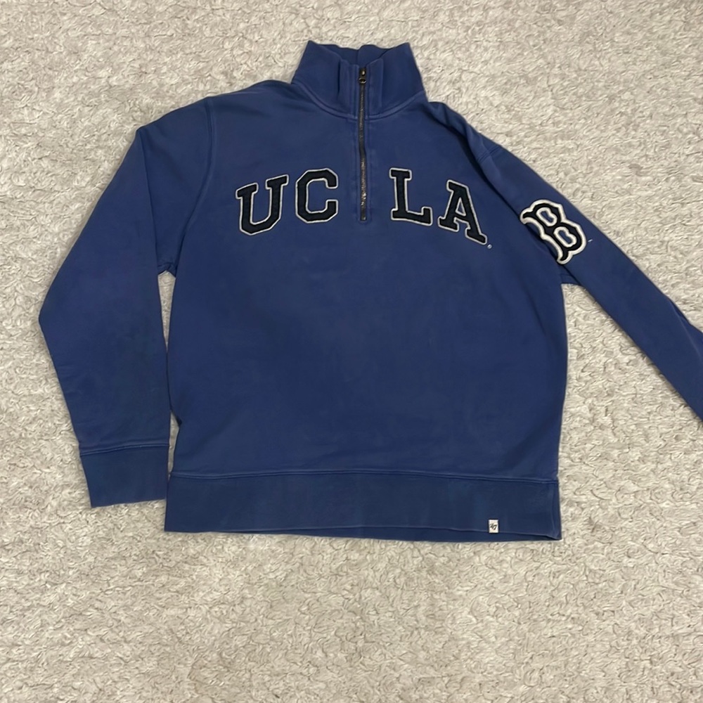 UCLA Bruins Vintage Forty Seven Brand Half-zip Crew Neck Size L